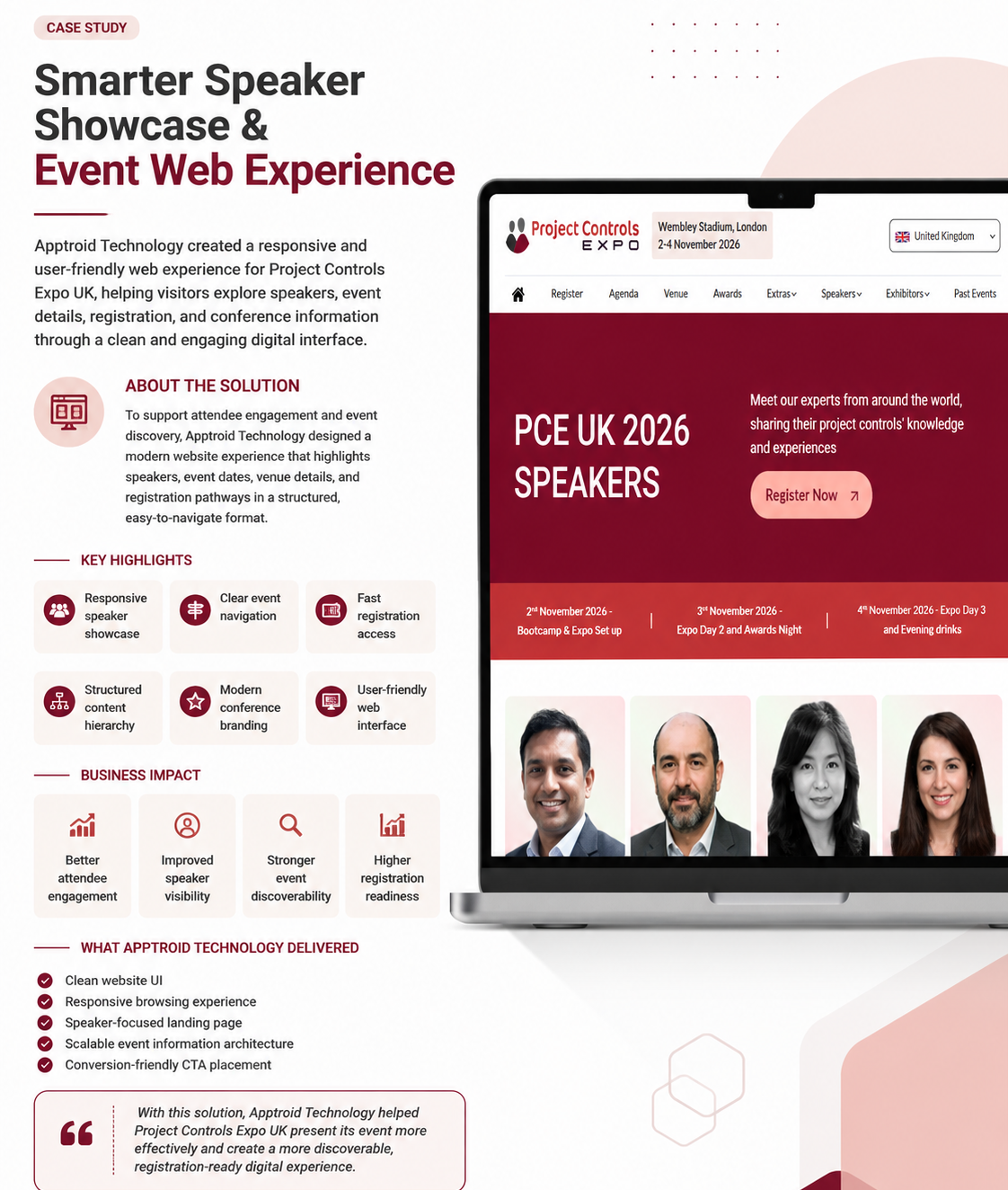 Project Controls Expo responsive web platform