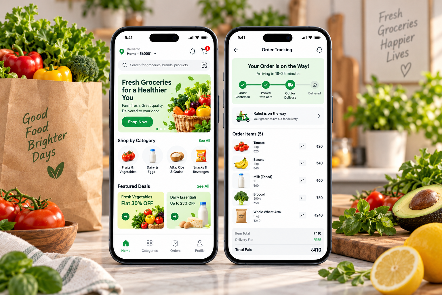 Premium mobile grocery shopping experience