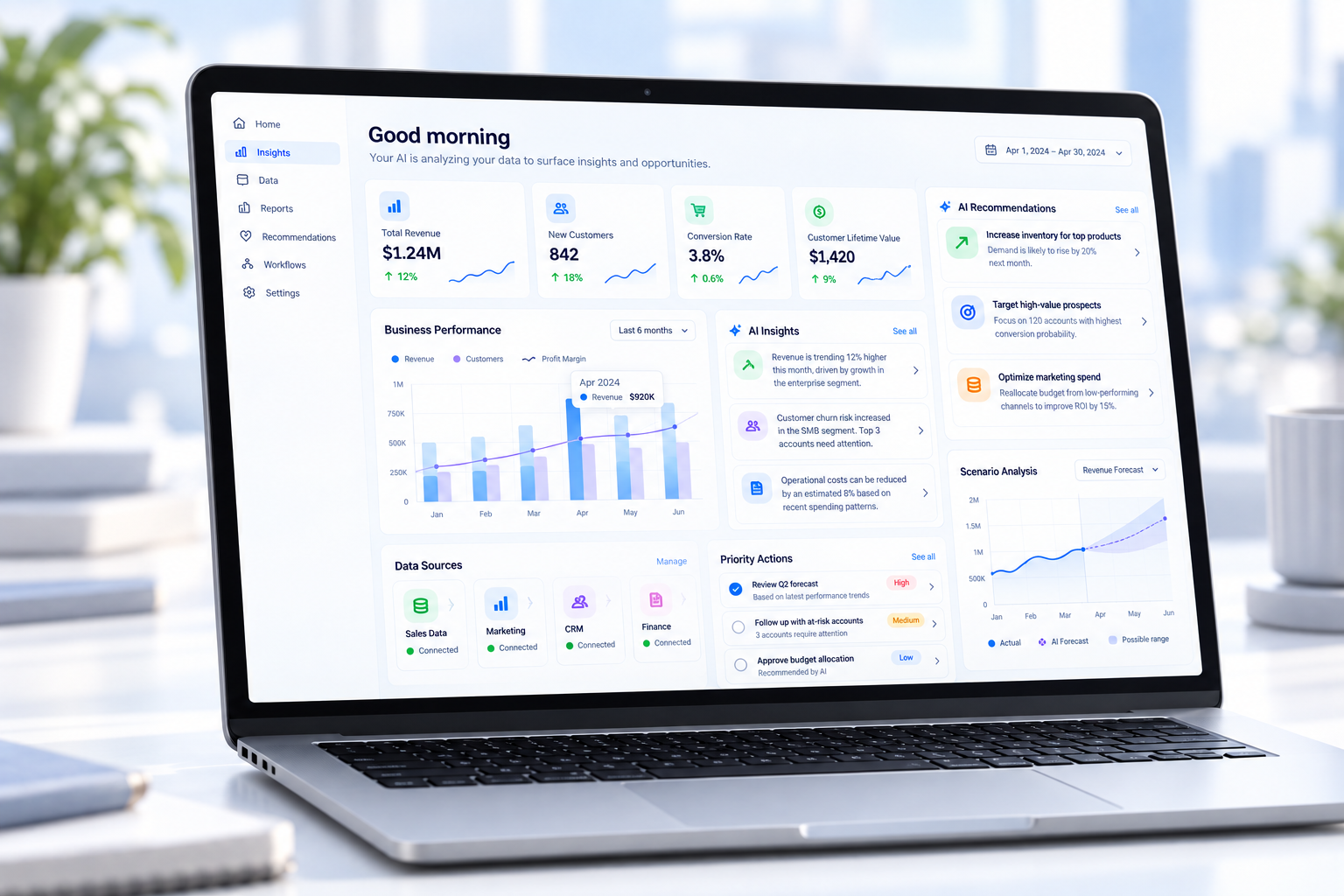 AI data and intelligent systems concept with premium digital feel