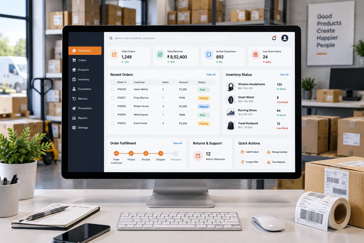 eCommerce order fulfilment operations