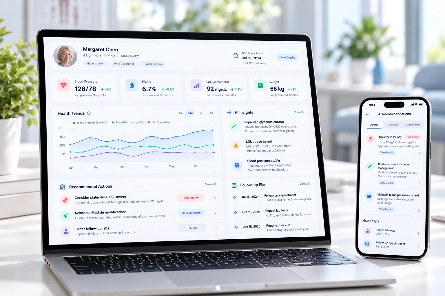 Health data analysis and premium medical intelligence workspace