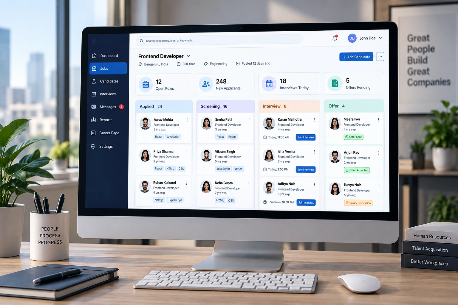 candidate job portal experience