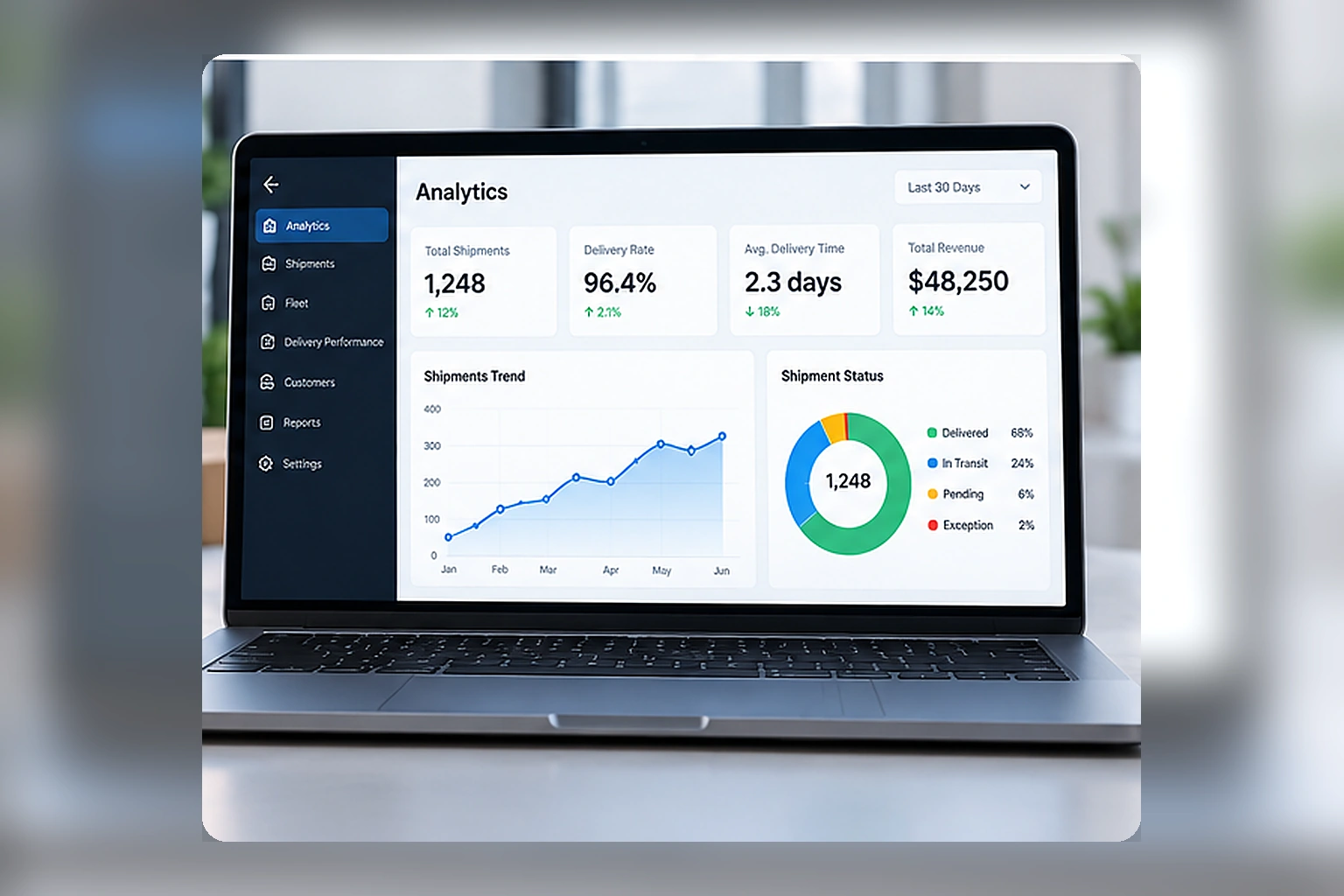 Logistics warehouse operations with digital tracking systems
