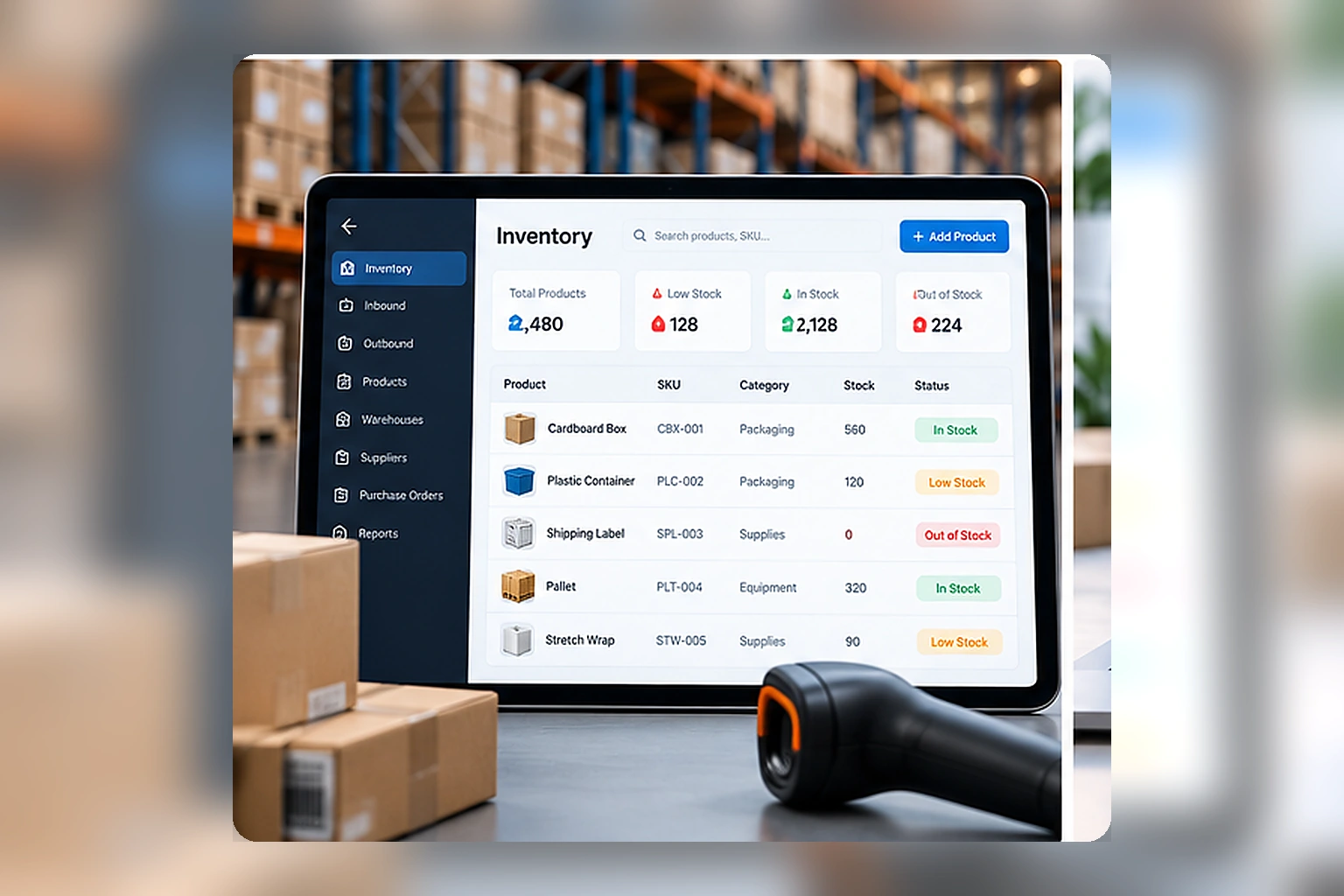 Logistics manager reviewing digital transport operations