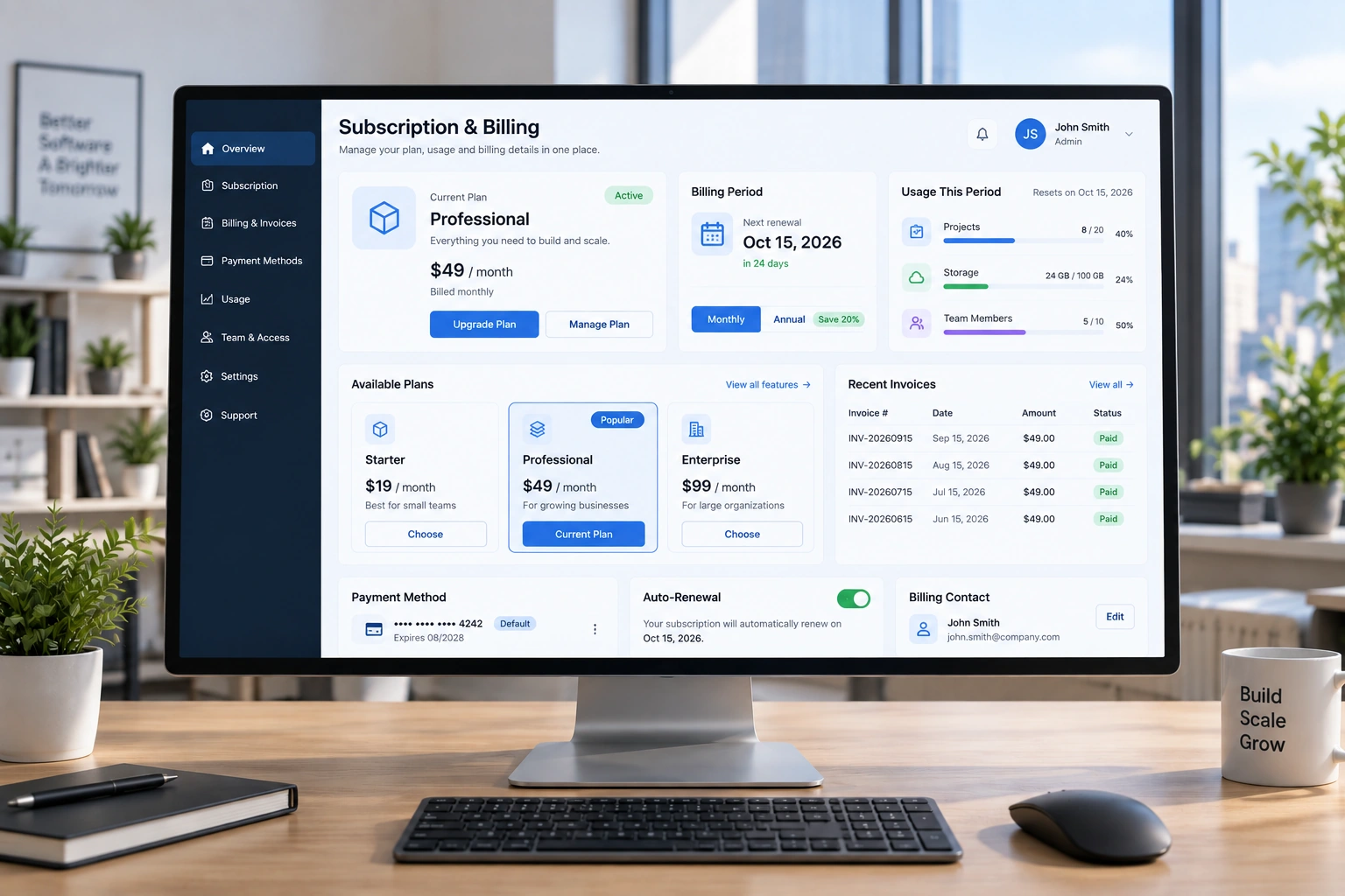 Modern SaaS team reviewing platform product roadmap