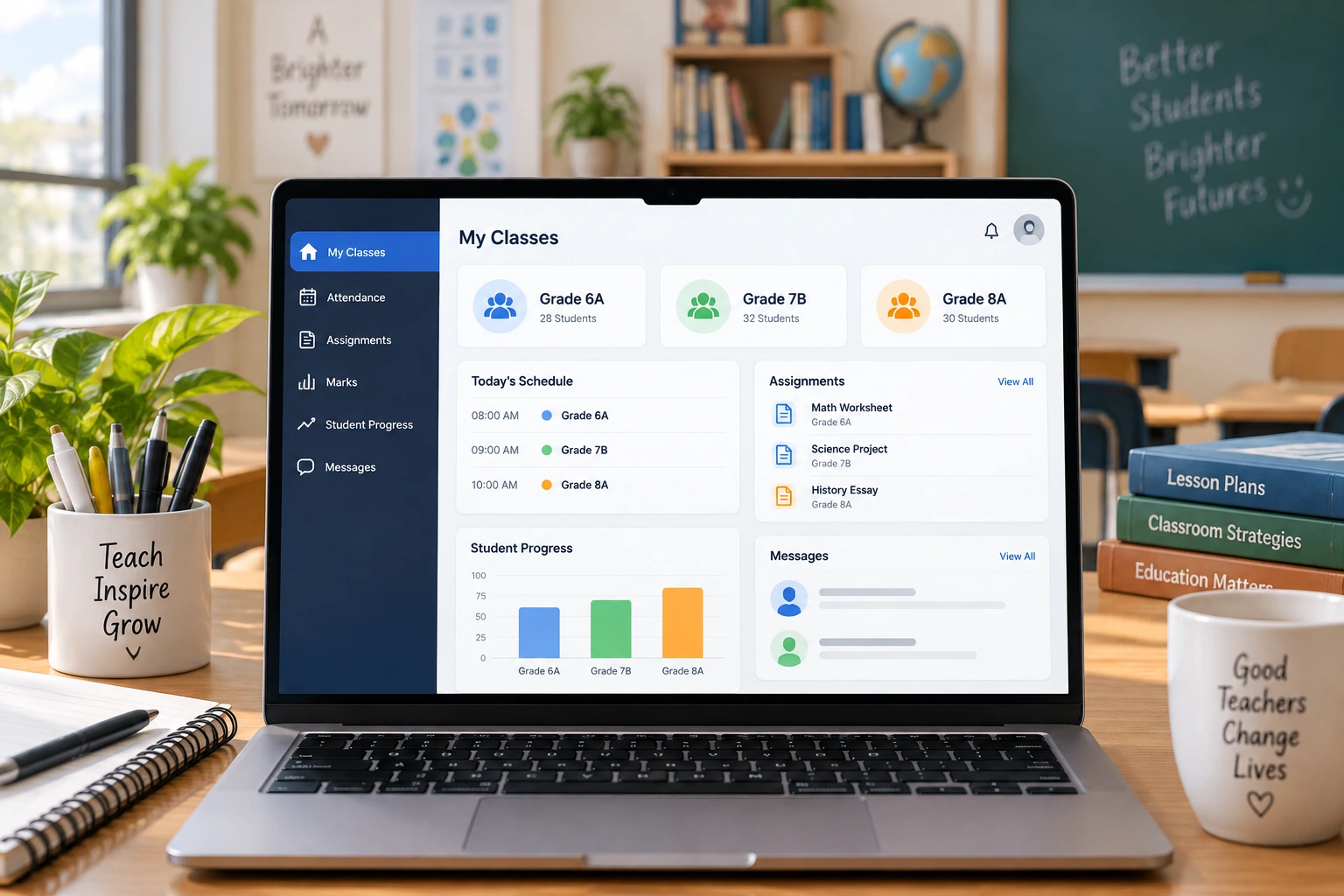 Academic team using a modern school management system
